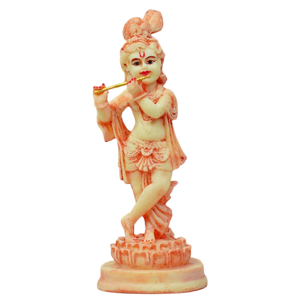 krishna statue for home decor in ivory
