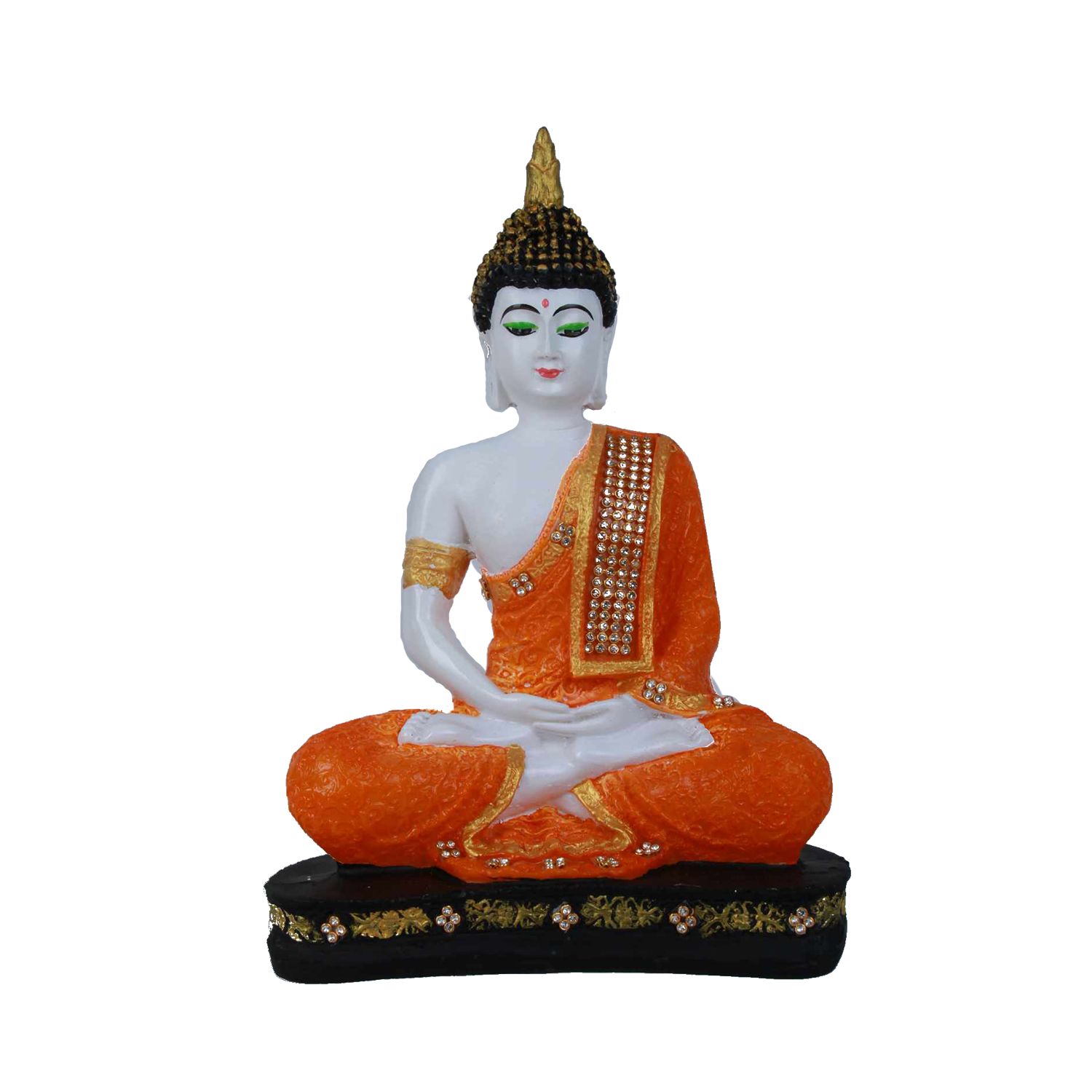 Buddha idol in meditating pose made up of fiber - idolmaker