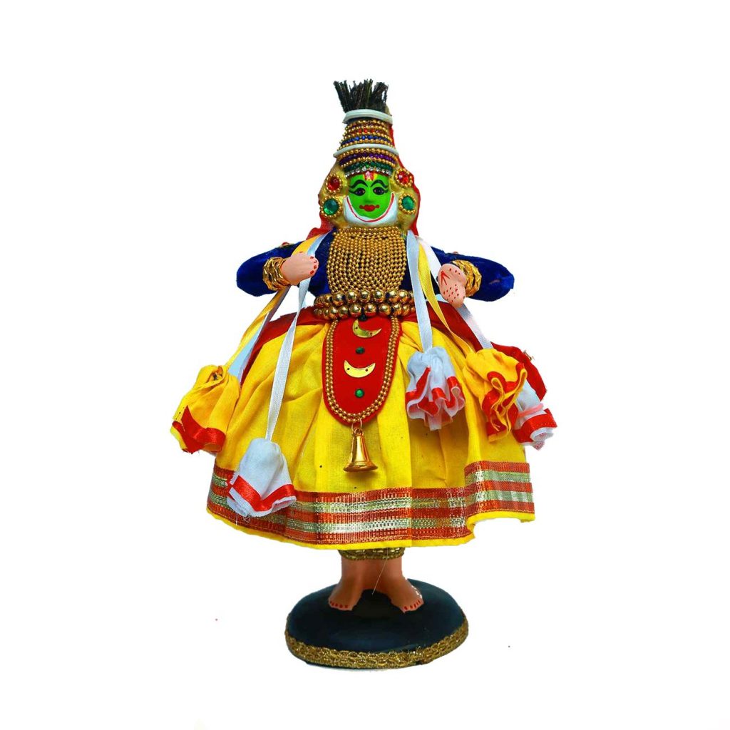 Dancing kathakali krishnanattam doll for home decor