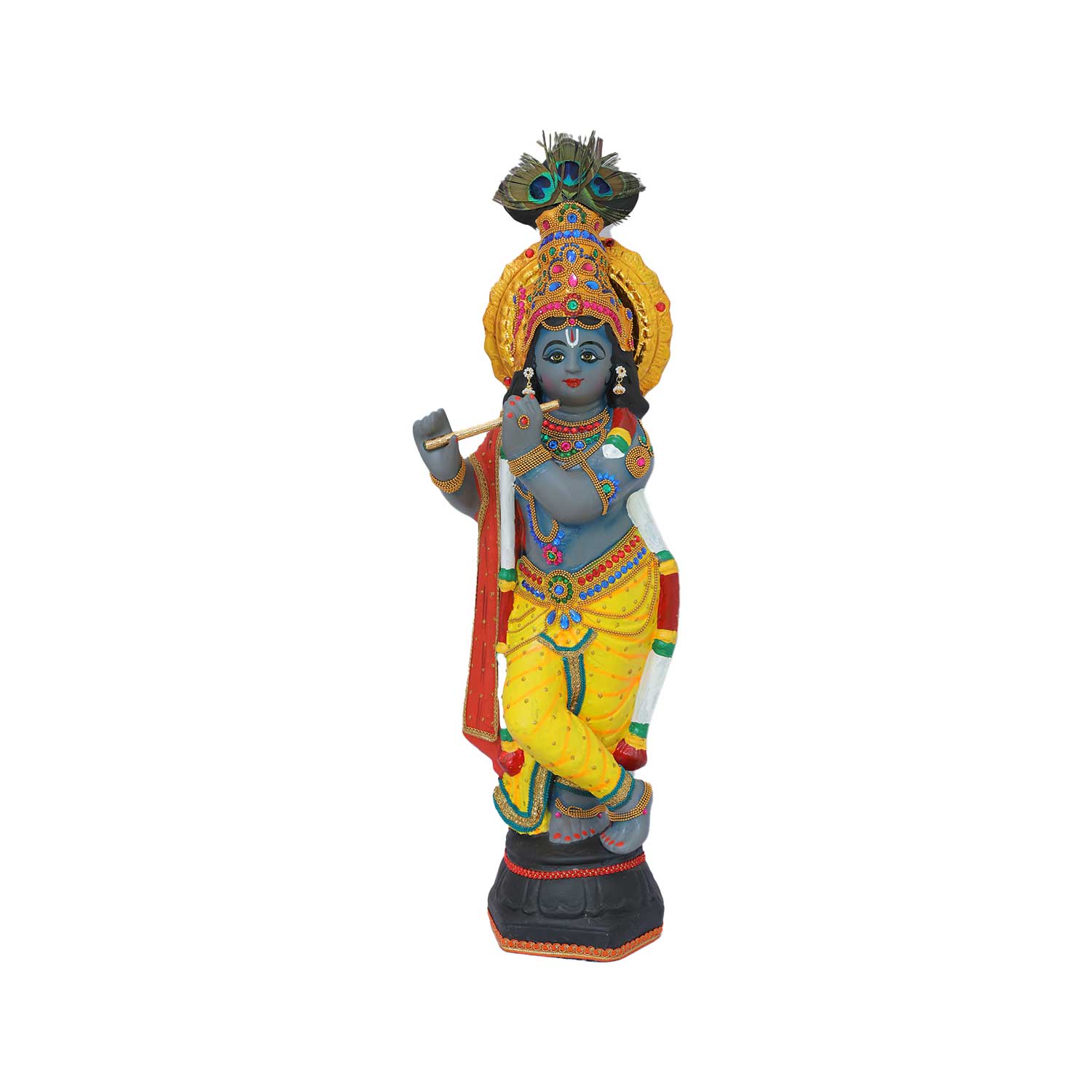 2.75 Lord Krishna Idol Grey - Image 2