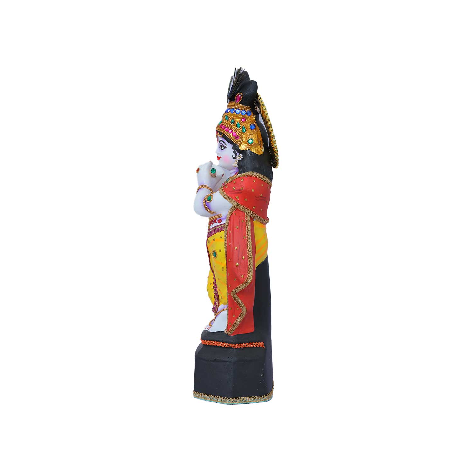 2 Feet White Krishna Idol White - Image 3