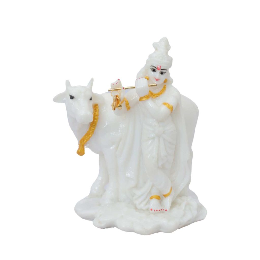 Krishna Idol with Cow