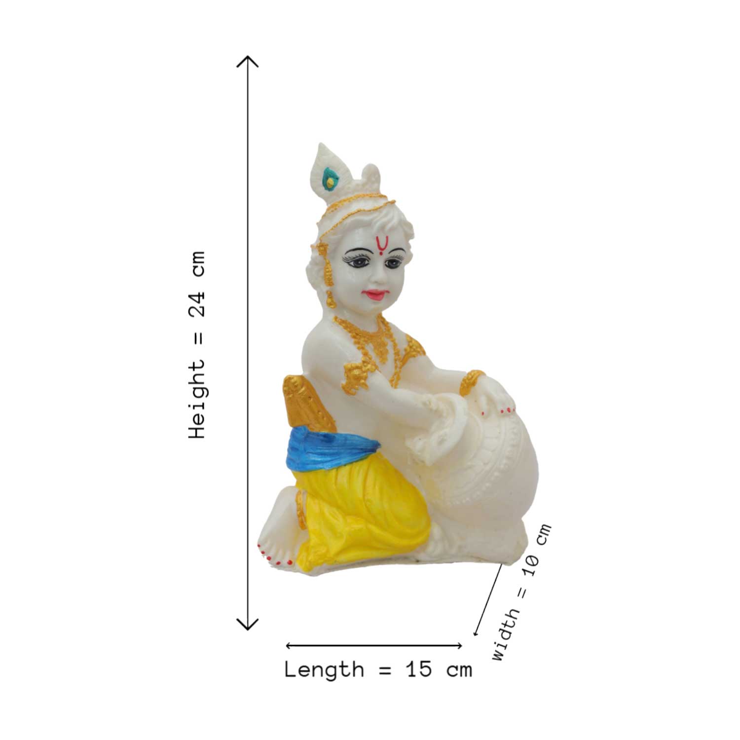 Small Krishna Idol for Car Dashboard - Image 3