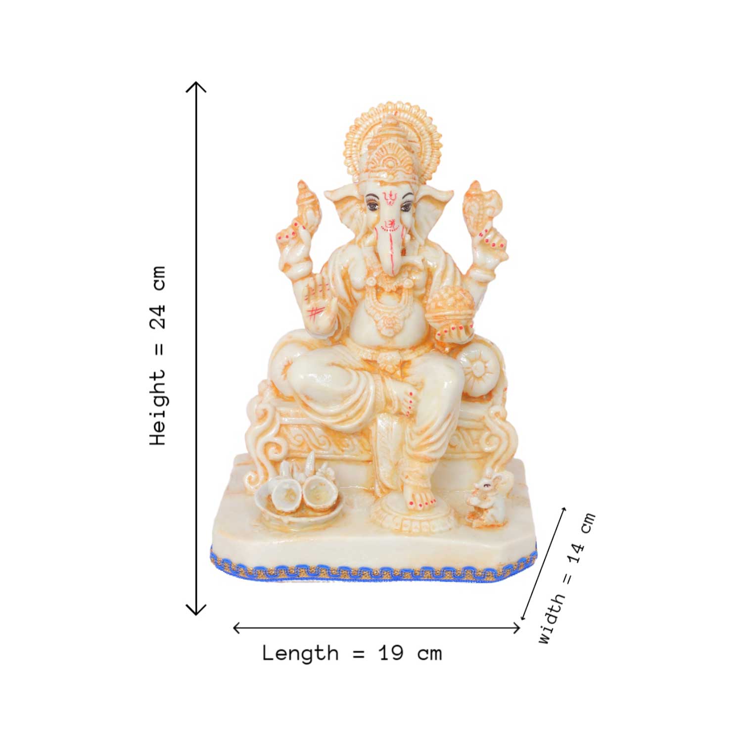 Ganesha Statue For Car Dashboard - Image 4